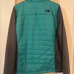 The North Face Turquoise and Gray Fleece Jacket